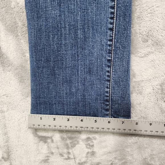 Chaps Denim Jeans Women 4 Blue Madden Straight Leg Mid Rise Stretch Denim Casual - Picture 12 of 13